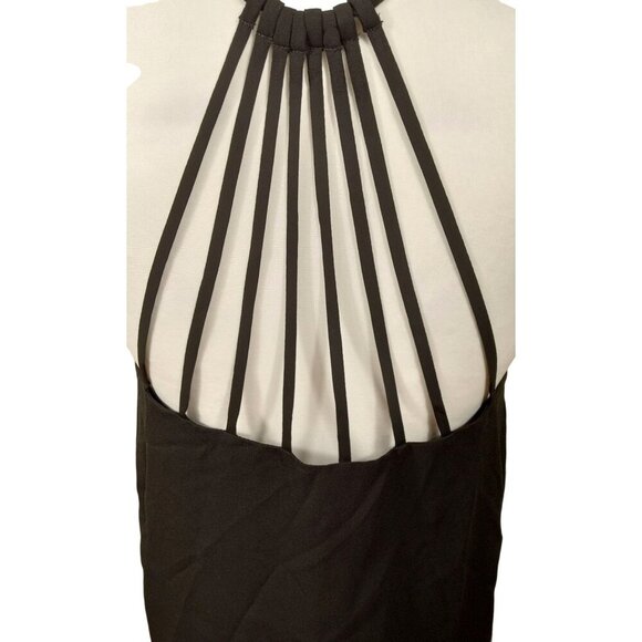 Express Womens Black Sunburst Strap Back Blouse Tank Top Size Medium NWOT - Picture 4 of 6